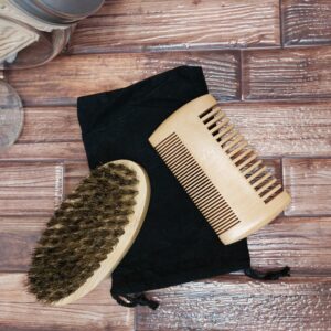 Beard Brush and Comb Set